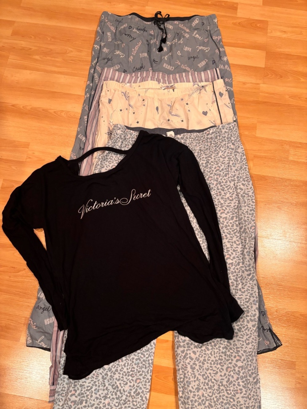 Victoria's Secret Pajamas  Black Long-Sleeve Sleep‎ and Sleep Bottoms